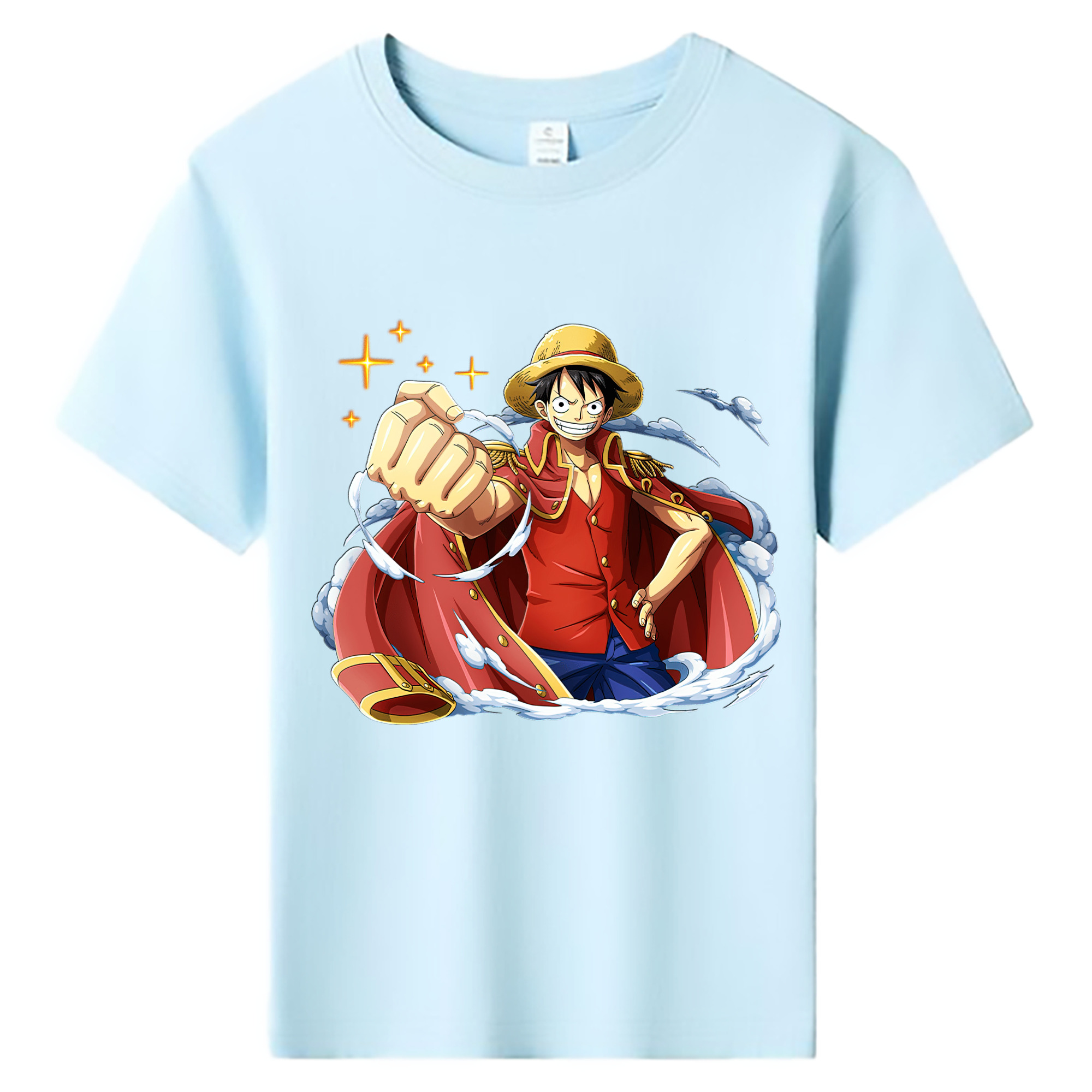 ワンピース モンキー・D・ルフィ ONE PIECE Monkey D. Luffy 綿100％キッズTシャツ（フロントプリント）